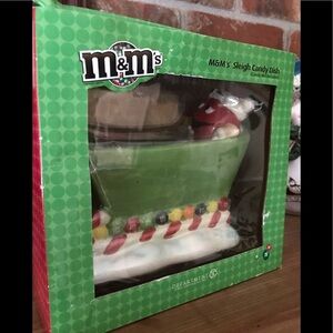 Rare M&M’s Sleigh Holiday Candy Dish